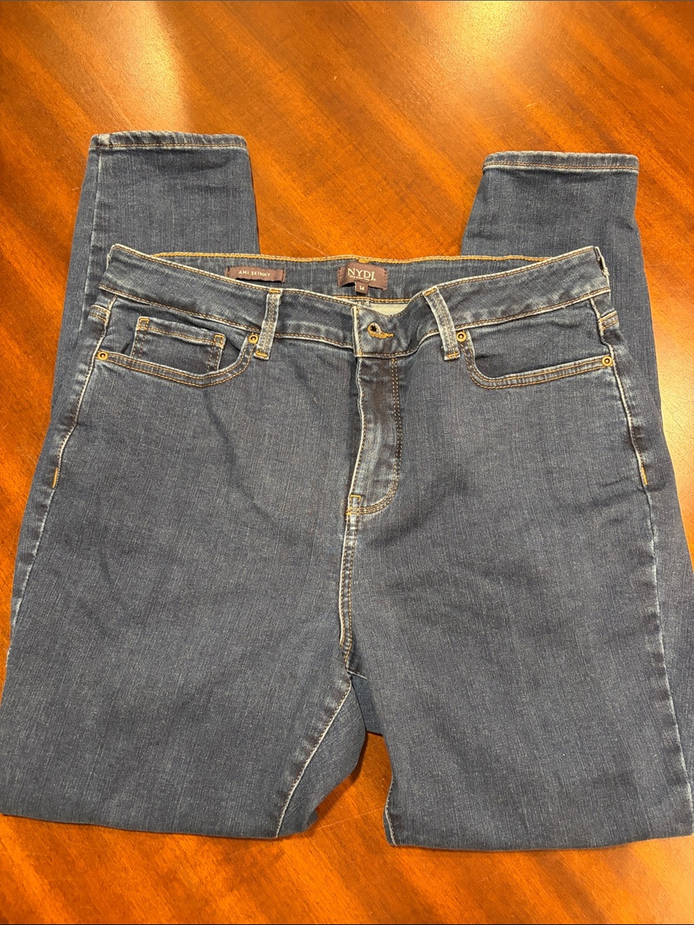 NYDJ Midnight Blue Straight-Leg  Skinny Jeans